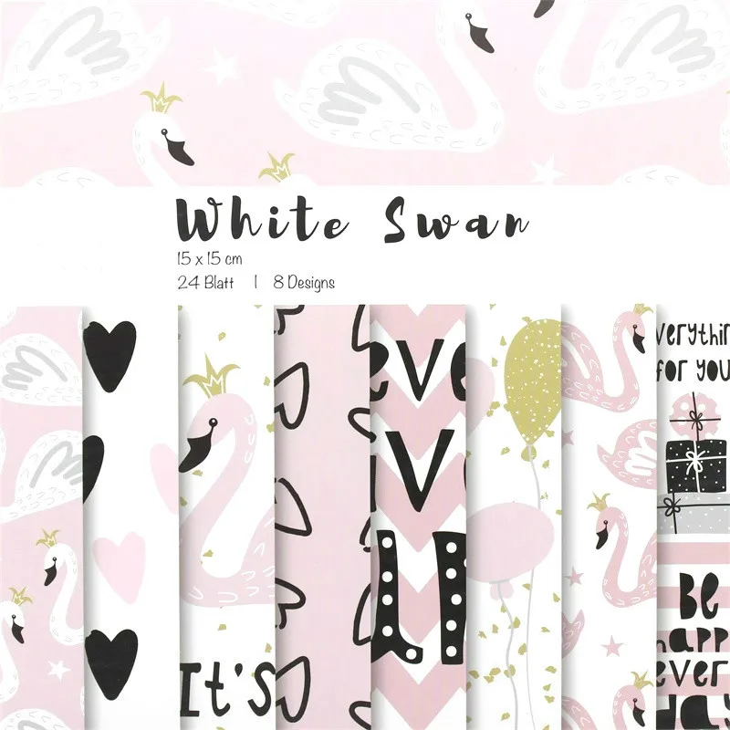 ZFPARTY 24 листа Белый лебедь Скрапбукинг колодки бумага Оригами художественная для
