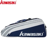 2021 kawasaki basic series badminton bag large capacity racquet sports bag for 6 badminton rackets with two shoulders kbb 8683