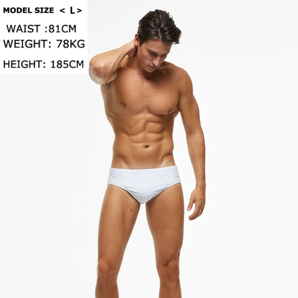 Мужские сексуальные летние пляжные короткие плавки с низкой подождением для