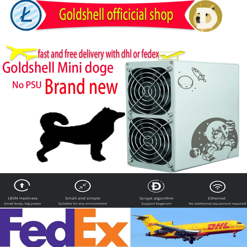 

Флуоресцентная оболочка Mini DOGE 185 м Scrypt Dogecoin LTC miner лучше, чем Asic