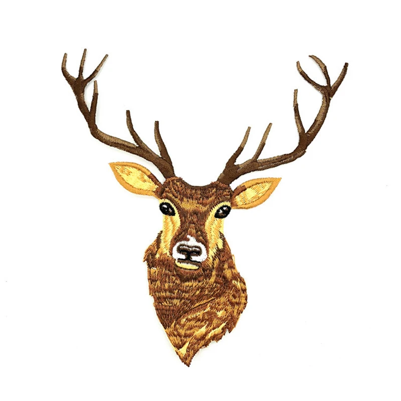 1 шт. патч с вышивкой оленя для одежды утюгом аппликация сделай сам аксессуары