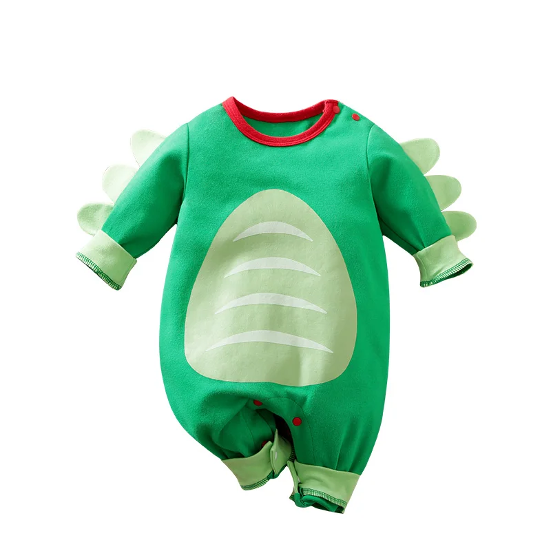

Yierying 2022 New Fashion Baby Boy Clothing Spring and Autumn 3D Animal Dinosaur Jumpsuit Design Cotton Infant Rompers