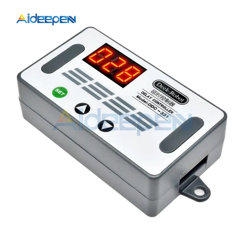DDC-331 DC 12V цикл запуска реле задержки таймера светодиодный цифровой дисплей регулируемое Реле переключения времени с чехлом