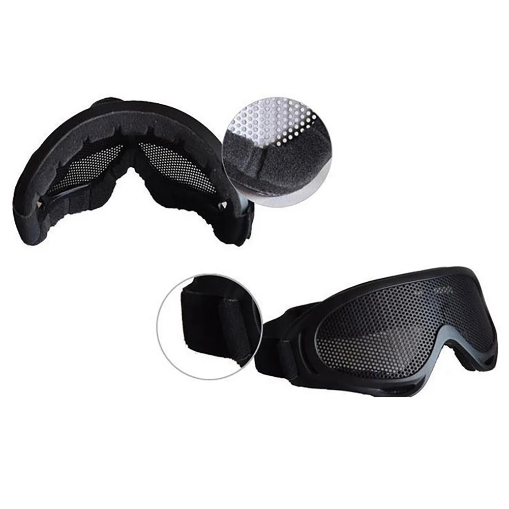 

Outdoor Tactical Airsoft Adjustable Goggles Mesh Bulletproof CS Glasses