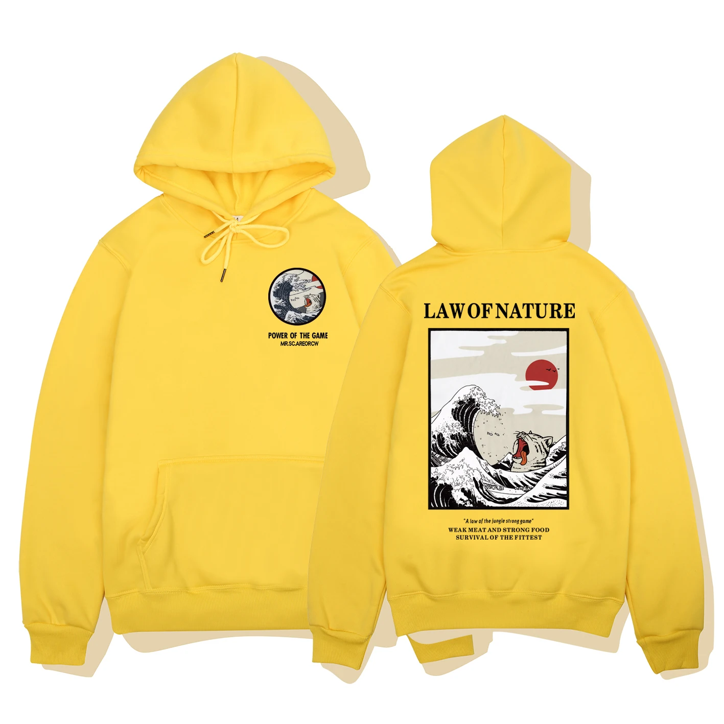 Худи мужское зимнее флисовое в японском стиле Повседневная Толстовка с японским