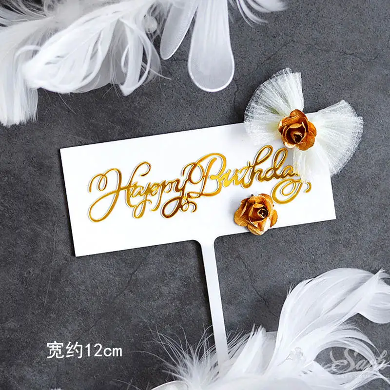 2pc bow birthday Черное золото лук крюк счастливые топперы для торта на день рождения для выпечки принадлежности юбилей звезды благородный галстук вечерние украшения любовь подарок - Цвет: 2pc bow birthday