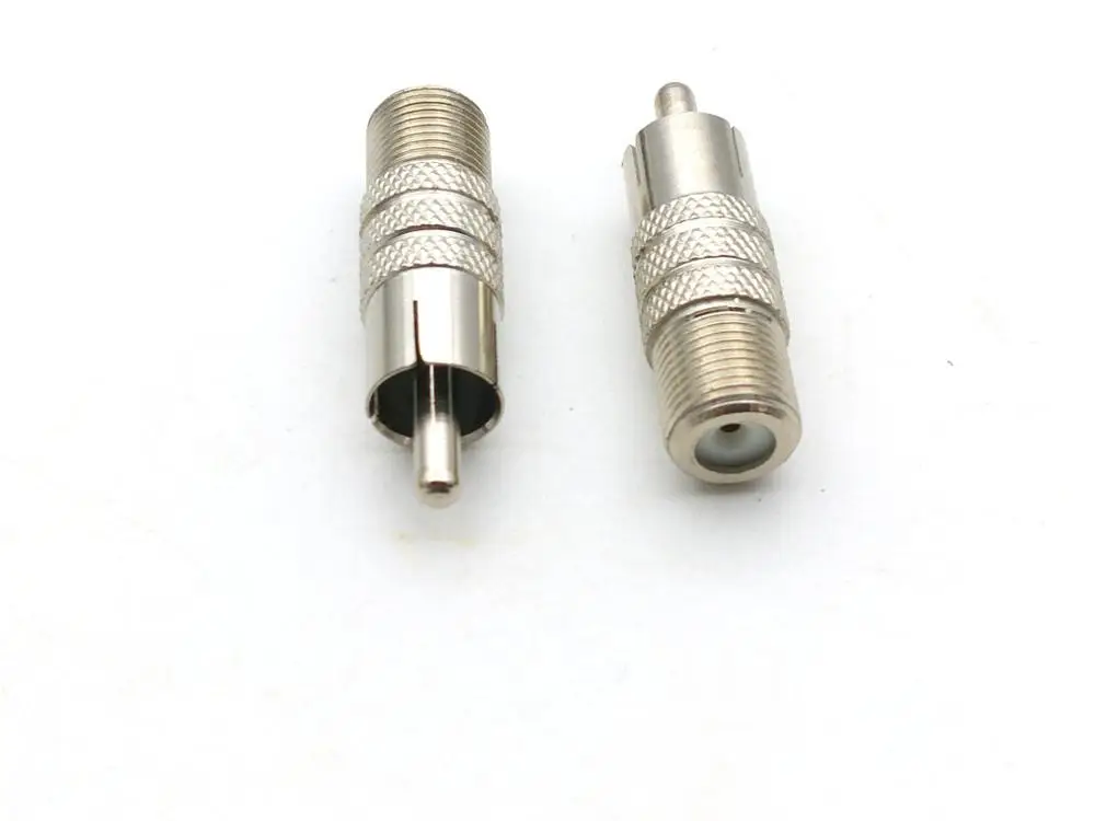 50pcs RCA Male Plug to F Female Coax Jack Adapter Connector Cable Coupler RG59 RG6 | Обустройство дома
