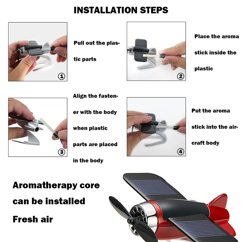

Car Decoration Airplane Non-slip Solar Energy Rotate Automobile Dashboard Aircraft Model HVR88