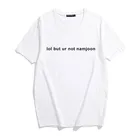2021 Harajuku lol но ur not namjoon костюм (футболка с принтом с буквами; O-образный вырез; Лето; Повседневная одежда Ulzzang Tumblr Harajuku футболки топы