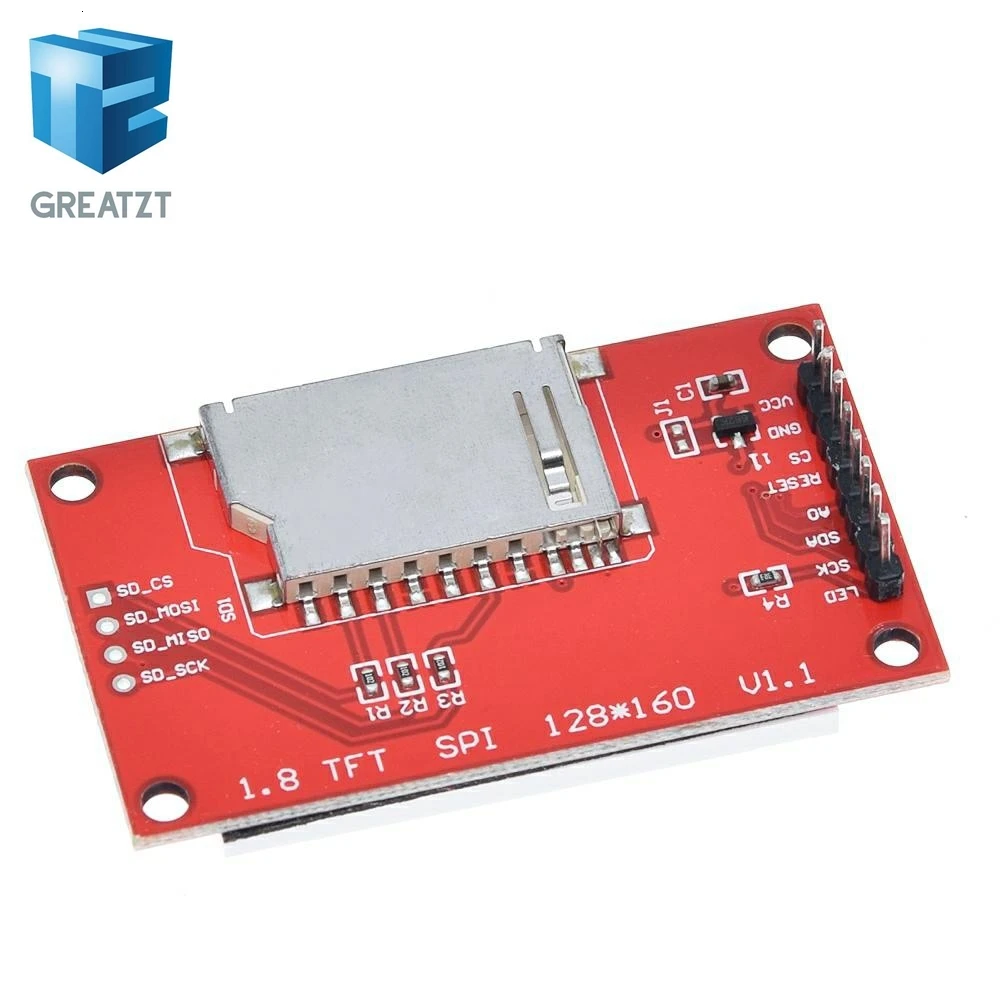 GREATZT 1,8 дюйма TFT ЖК-модуль ЖК-экран модуль SPI серийный 51 драйверы 4 IO драйвер TFT Разрешение 128*160 для Arduino