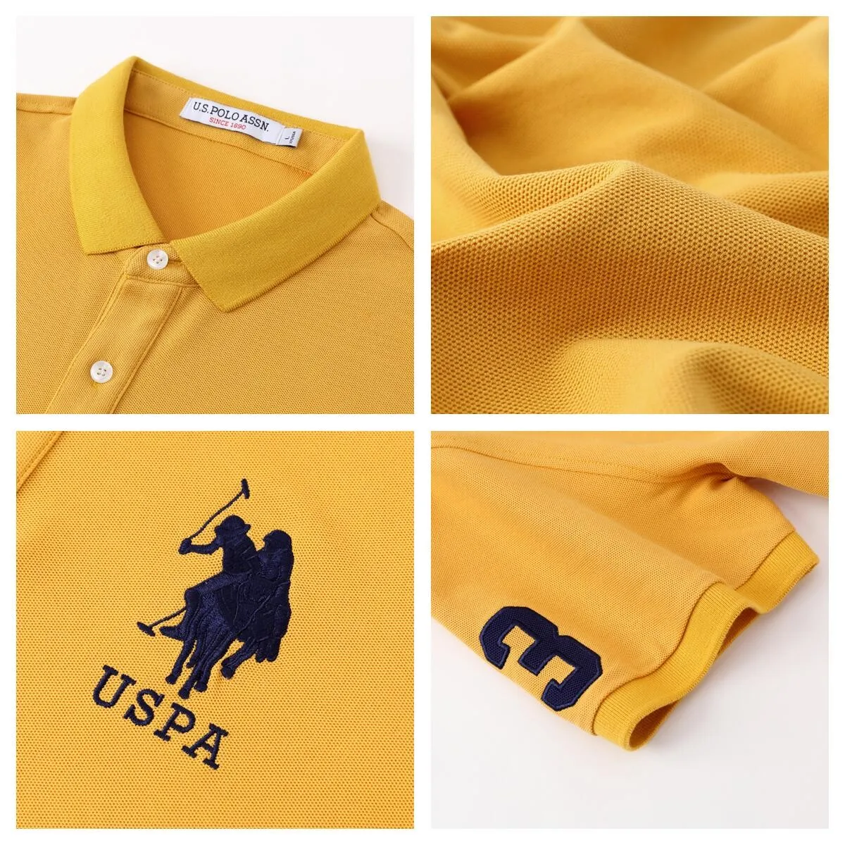 Поло США ASSN. Рубашка-поло мужская с коротким рукавом и круглым вырезом | Мужская