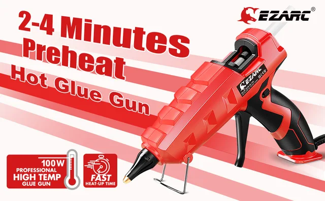 EZARC Hot Melt Glue Gun 100W Heavy Duty Full Size Glue Gun Kit with 20pcs  Glue Sticks, for DIY, Arts & Crafts Projects, Sealing - AliExpress
