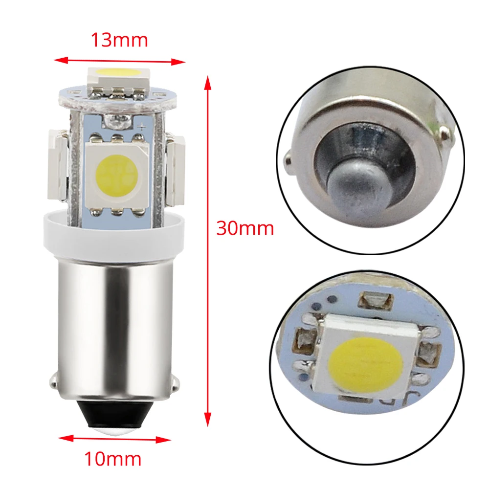 2 шт./лот автомобильный габаритный фонарь Ba9s 5Smd 5050 T4W маркер многоцветный башенный