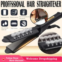 steam for hair care adjustable temperature for all hair types hair iron ceramic tourmaline ionic flat iron hair straightener