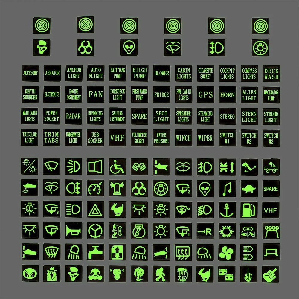 LEEPEE ПВХ светящаяся Автомобильная наклейка клавишная метка переключателя