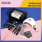 Набор гель-лаков ROSALIND, профессиональный набор инструментов для маникюра, гибридные Лаки, УФ-лампа, Гель-лак, база и топ для дизайна ногтей