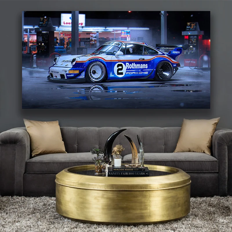 

Manipulated Sport Race Cars Vehicle Fabric Posters Living Room Home Decor Wall Decorative Canvas Paintings Art Prints Unframed