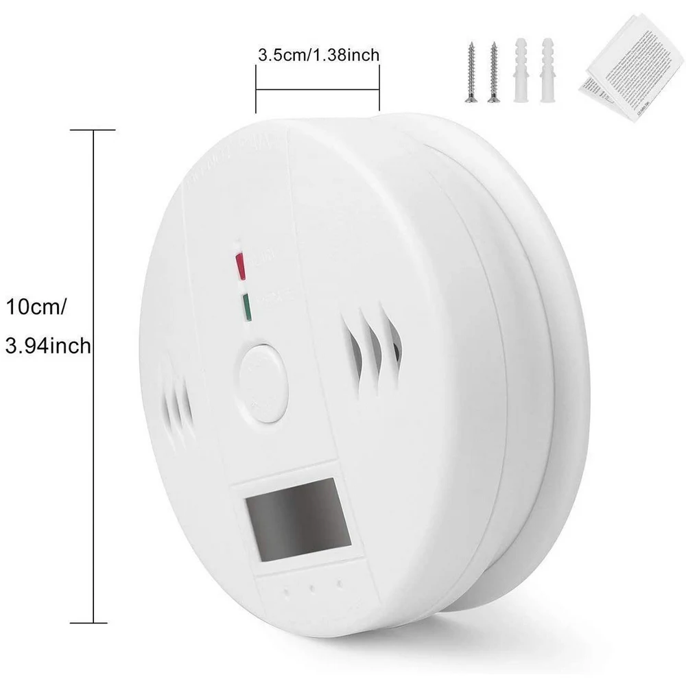

85DB Gas Detector LCD High Sensitive CO Sensor Carbon Monoxide Poisoning Alarm Independent Smoke Alarm Detector Home Security