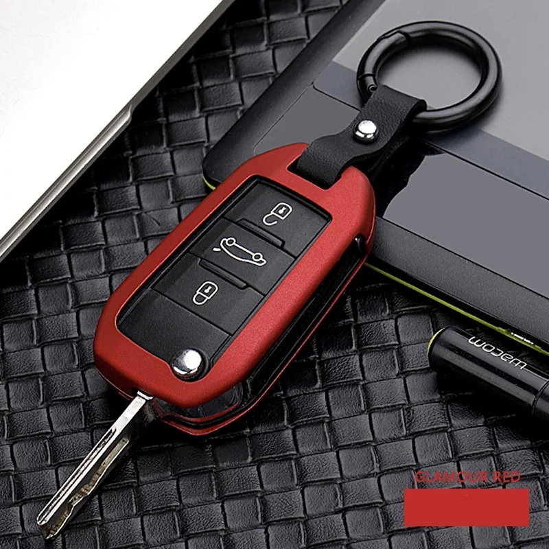 Откидной Чехол Cabon из оптоволокна для автомобильного ключа Citroen C4 CACTUS C5 C3 C4L Peugeot 508