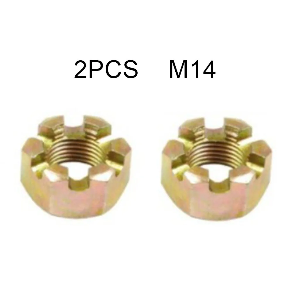 

2 Pcs Castle Axle Nut M10 M12 M14 M16 M20 ATV 20cc 125cc Tao Tao 1.25 1.50 Stainless Steel Bicycle Accessories