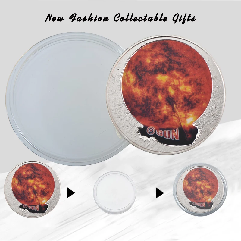 WR 10 шт. серебряные монеты с системой солнечных батарей коллекционные предметы