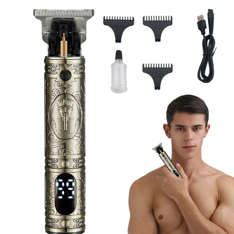 

Набор для стрижки волос 094E T Blade, мужские машинки для стрижки волос, с зарядкой от USB, с противоскользящей ручкой, для дома