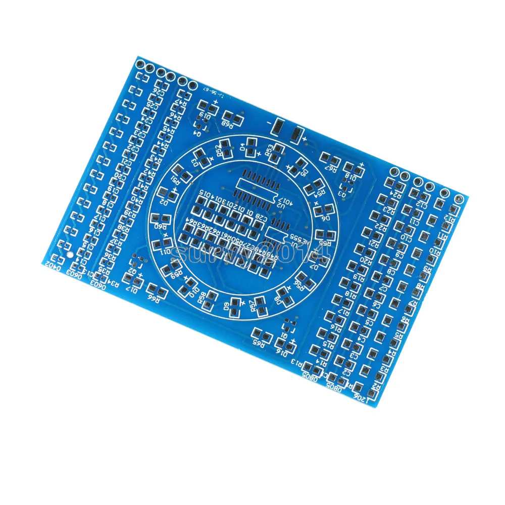 CD4017 вращающаяся светодиодная SMD NE555 паяльная тренировочная доска набор сделай