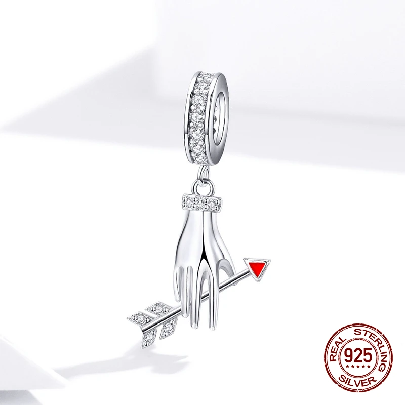Кулон Стрела любви из серебра 925 пробы для браслета и ожерелья | Украшения