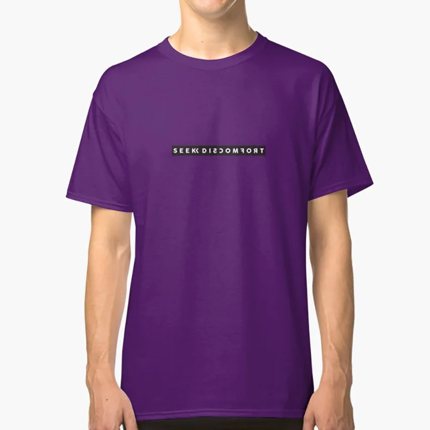 Фиолетовый Найдите дискомфорт футболка merch бренд yes theory документальный мотивационный wim hof youtube meme joe rogan - Цвет: Фиолетовый