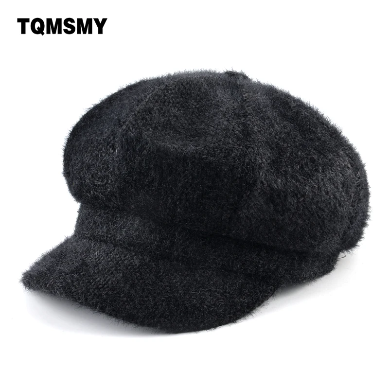 Autumn Women's fashion hat Velvet fabric Octagonal cap gorros planas Double layer Newsboy Cap solid color hats for women Berets |