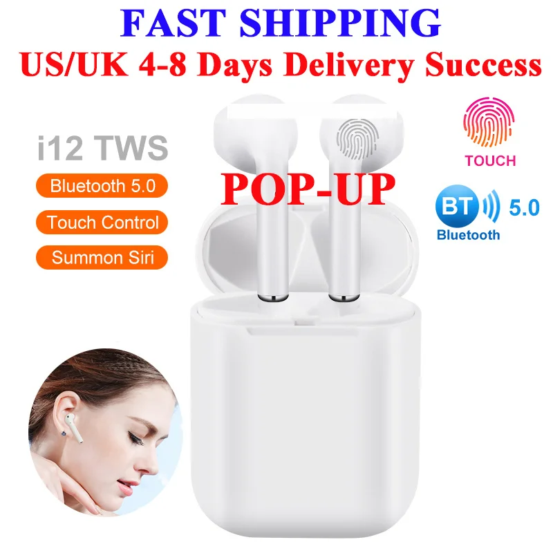 Новинка Fu& y Bill, высокое качество, I12 TWS, 1:1, гарнитура, беспроводная, Bluetooth, 5,0, супер бас, наушники, Pk I9S I11, для IPhone, Android