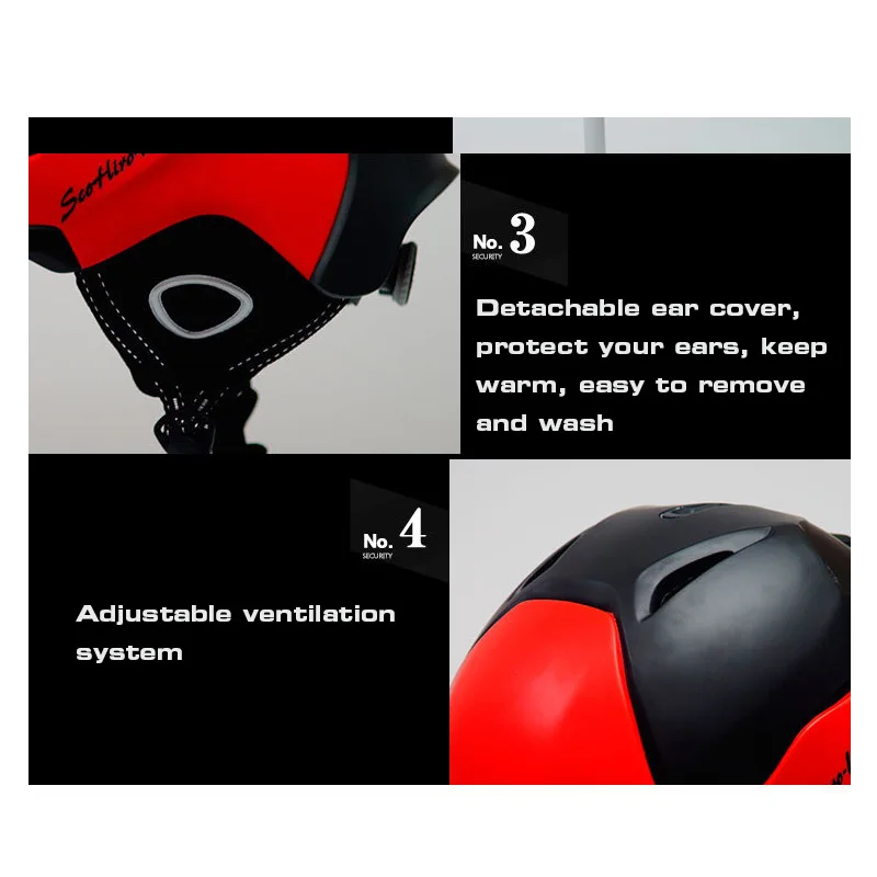 Зимний шлем для лыж и сноуборда мужчин женщин Сверхлегкий дышащий цельной формы