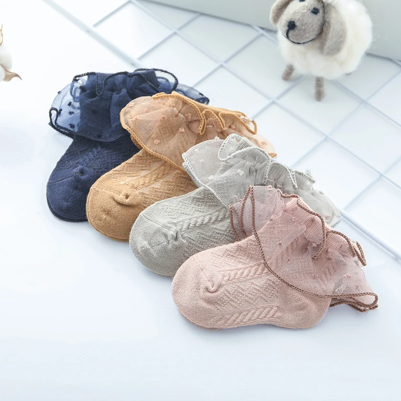 1 пара новых милых носков для маленьких девочек хлопковые короткие носки с