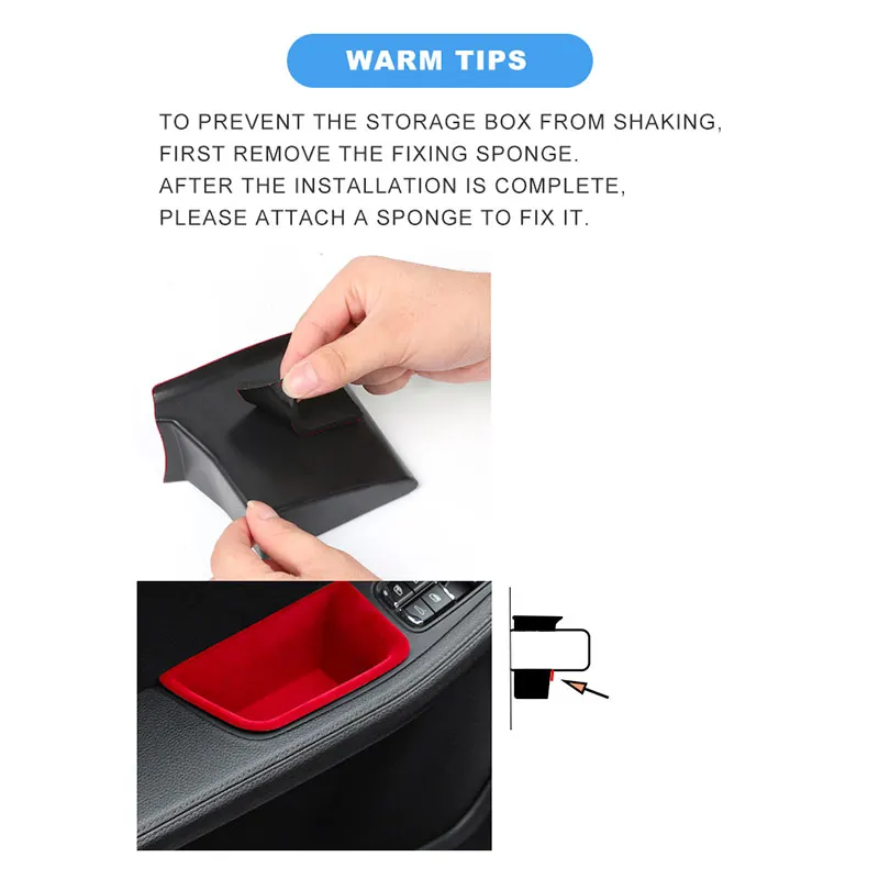 flannel storage box for porsche macan door handle abs mobile phone accessories interior holder case container auto decoration free global shipping