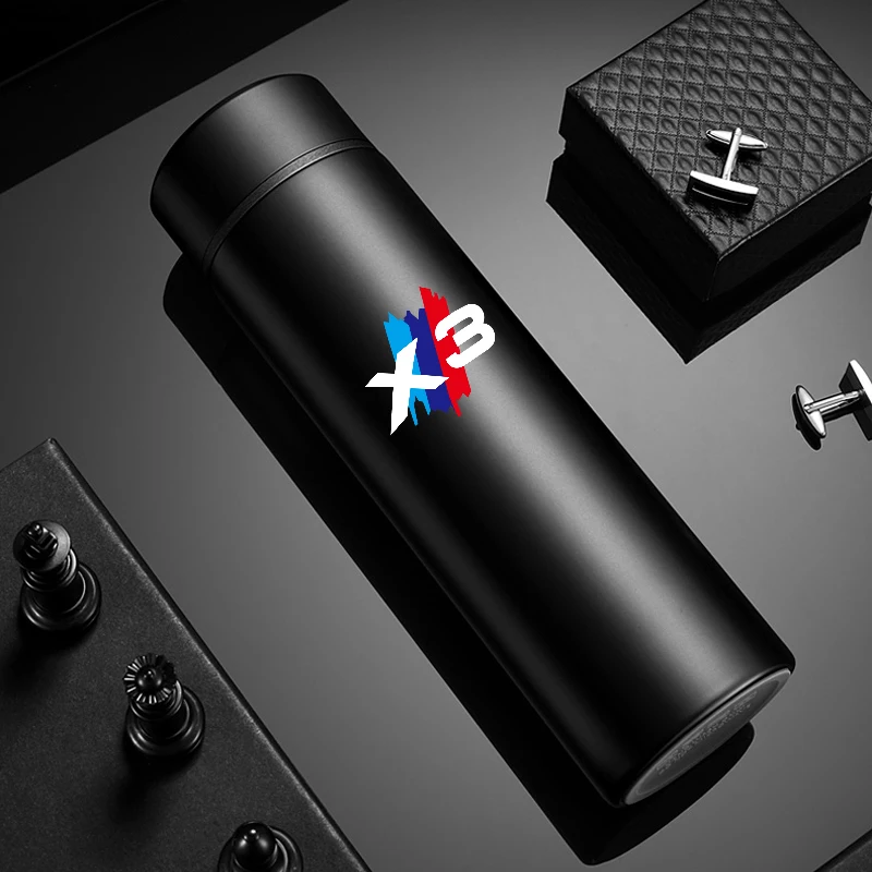 

For BMW M X1 X2 X3 X4 X5 X6 X7 500ML Thermos bottle Coffee Vacuum cups Heat preservation mug Real-time Temperature display cups