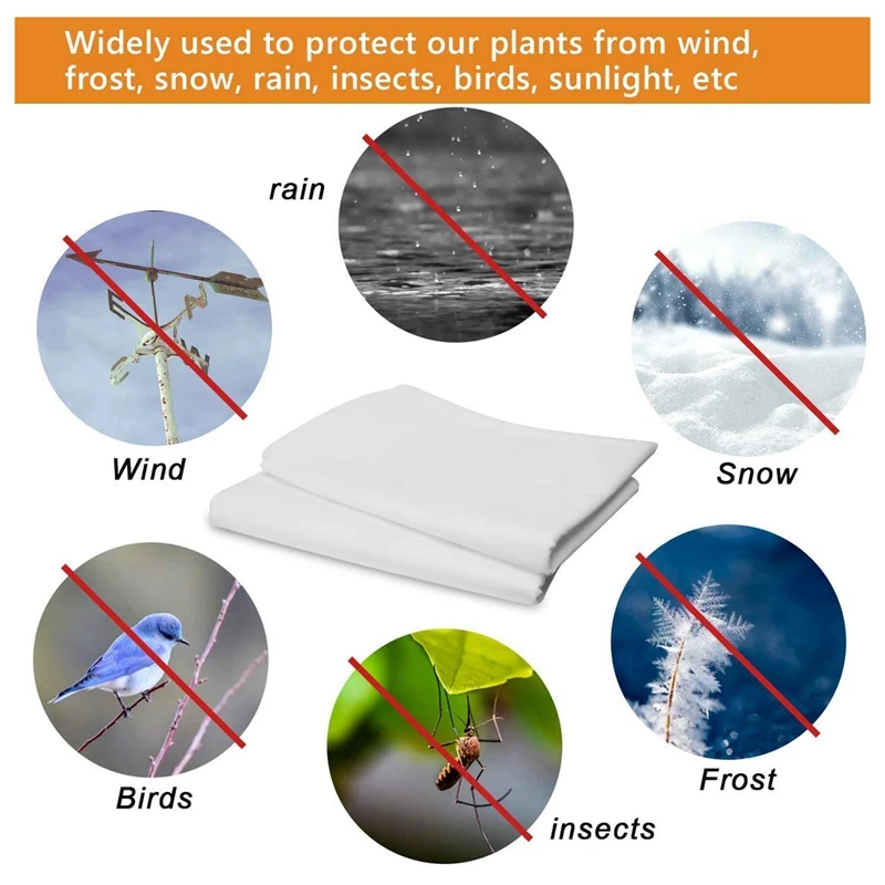 

3 Pack Plant Frost Protection Cover Bags,Warm Frost Cloth Fabric Blanket for Protecting Garden Potted Plants 90X150cm