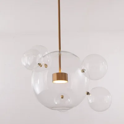 

Mickey chandelier postmodern dining room lamp bedroom personality molecule bubble lamp magic bean Glass Chandelier