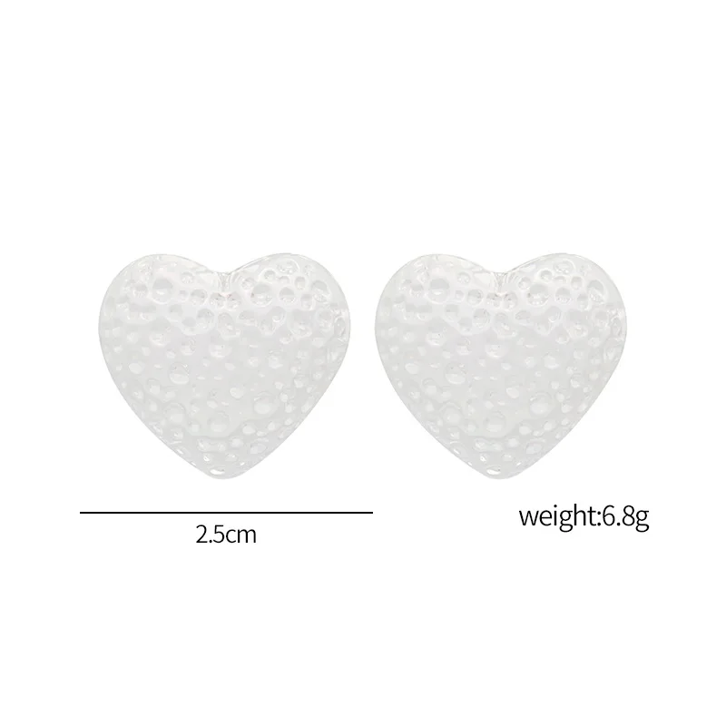 

LOVOACC Multiple Clear Square Love Heart Stud Earrings for Women 2021 Korean Geometric Round Small Earrings Summer Oorbellen