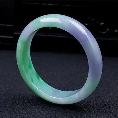 

Zheru jewelry natural Burmese jade 54-64mm two-tone bracelet, elegant princess jewelry, best gift