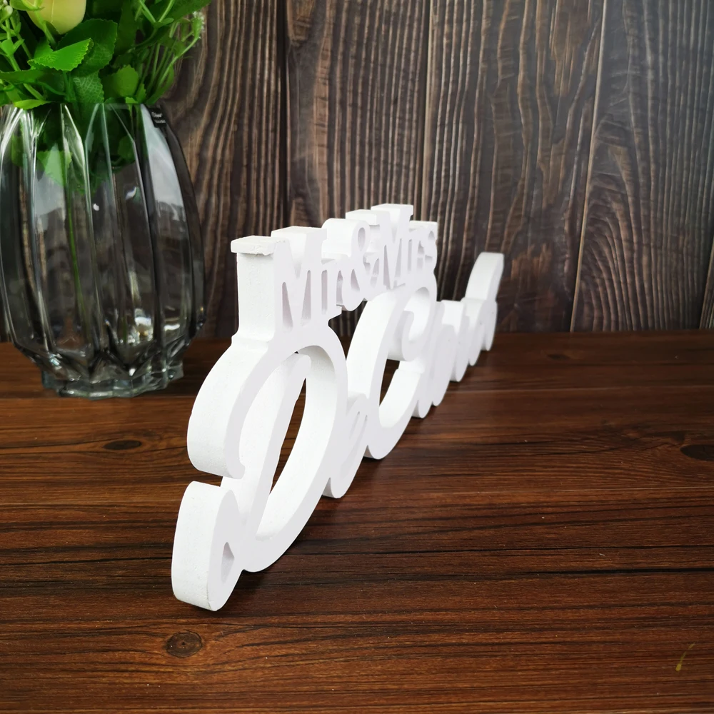 Персонализированная Свадебная настольная Вывеска Мистер и миссис большой