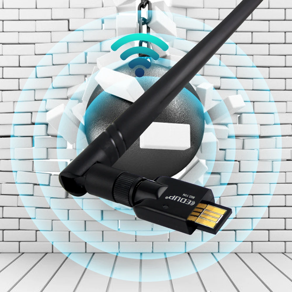 EDUP RT5370 USB WiFi адаптер 150 Мбит/с 5dbi Высокая усилительная антенна Wi-Fi дальний приемник