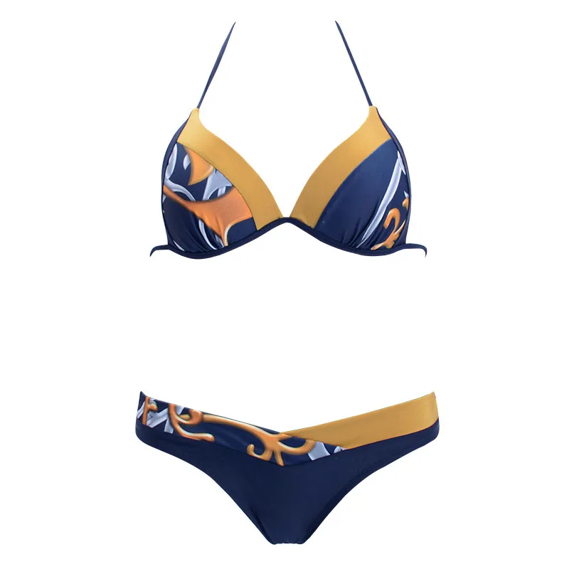 Винтажный сексуальный женский бюстгальтер с глубоким вырезом комплект бикини