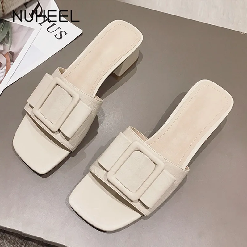 Женские туфли с интеллектуальным бантом NUHEEL Летние Стильные шлепанцы на тонком