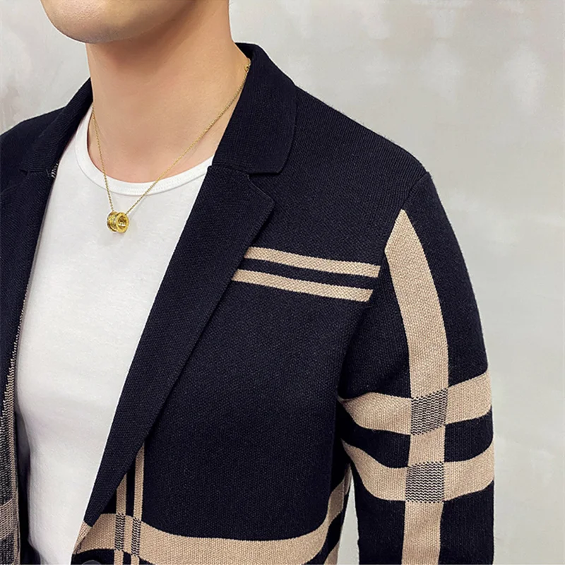 

2021 Winter Knit Sweaters Man Lamb Cashmere Cardigans Men Cotton Polyester Coat Thicken Warm Cardigan Male Jackets S-4XL