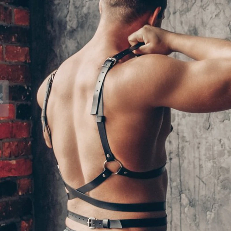 Раб гей Pu кожаный ремень для фетиша Одежда Готическая обувь в стиле панк