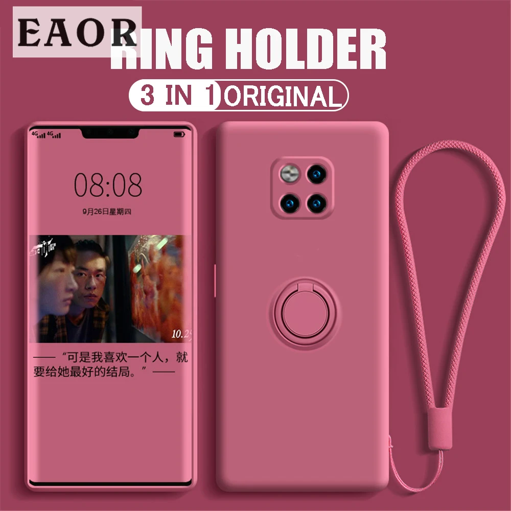 

EAOR Magnetic Ring Holder Phone Case for Xiaomi Mi 11 10 8 9 Pro 10 Redmi Note 8 9 Pro 10X K30 Soft Silicone Cover with Strap