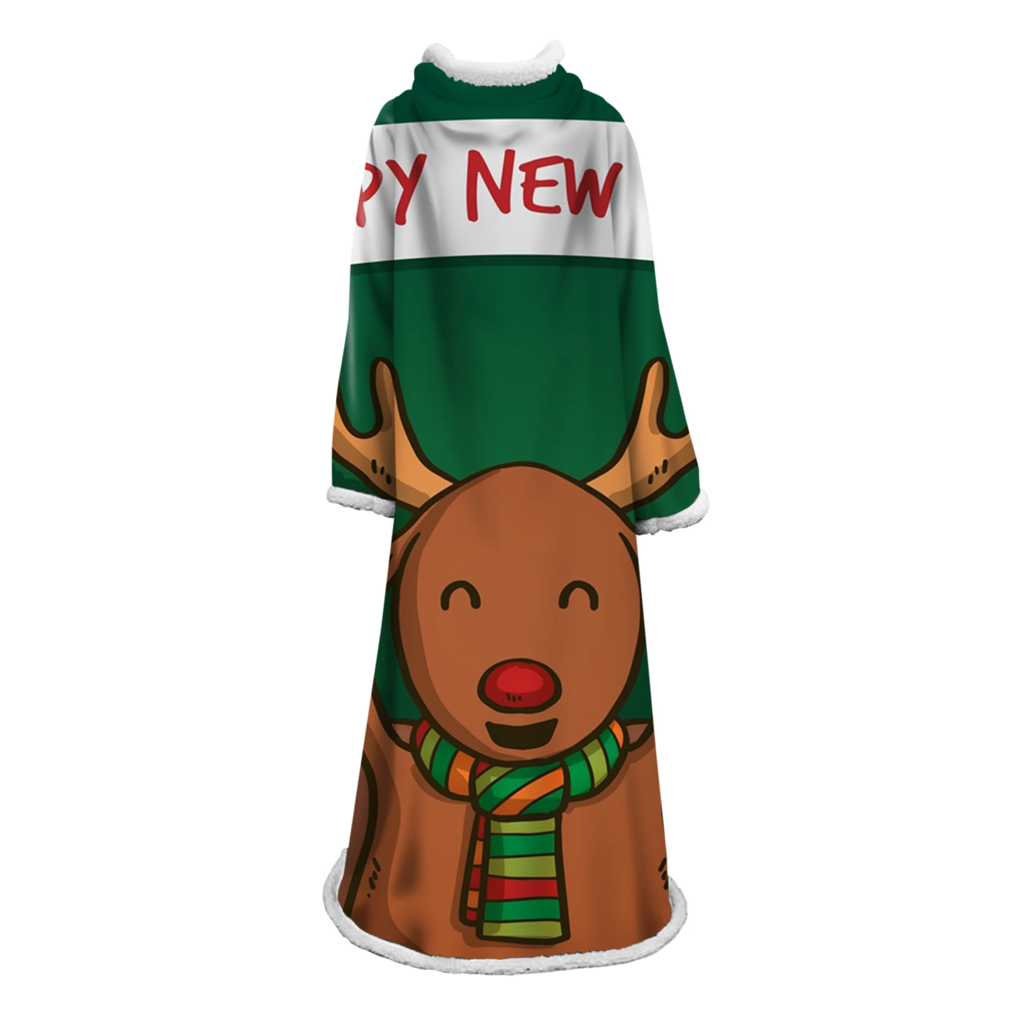 

Рождественская туника с длинным рукавом с длинным ворсом, теплые супер мягкие, удобные для носки пледы Одеяло элегантные удобные пушистые п...