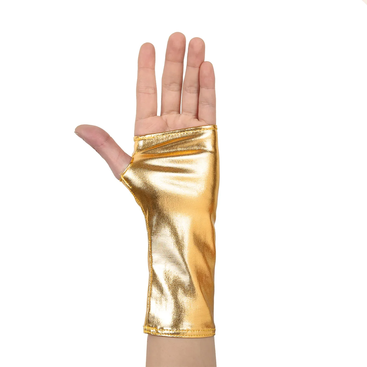 Iiniim 1 пара женские Мини-перчатки из лакированной кожи с отверстием для большого