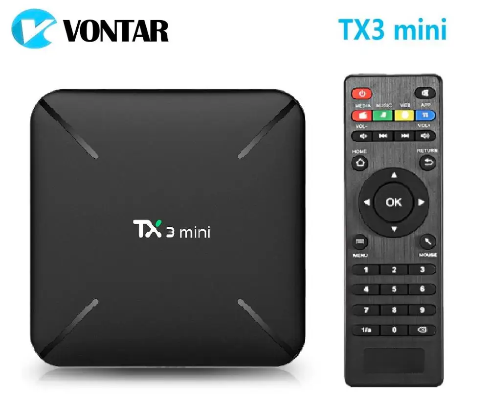 ТВ приставка VONTAR TX3 Mini Android 7 1 2GB16GB четырехъядерный процессор Amlogic S905W 2 4 ГГц WiFi 1GB8GB