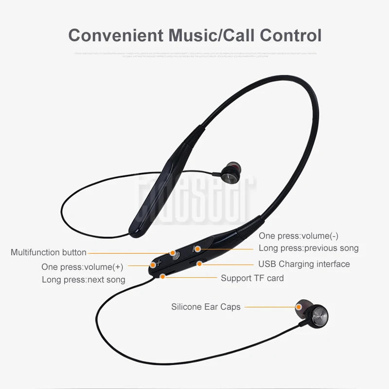 Goedkoop 1000Pcs Magnetische Draadloze Koptelefoon Sport Muziek Headset Telefoon Nekband In-Ear Oordopjes Met Microfoon Voor Iphone Samsung Lg
